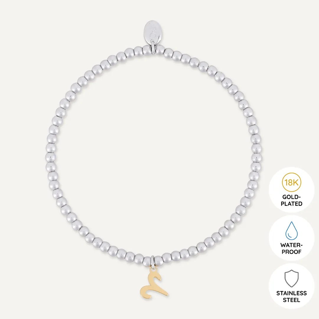 Memories: "ARIES" | The Ram Bracelet | White Gold & 18K Gold-Plated