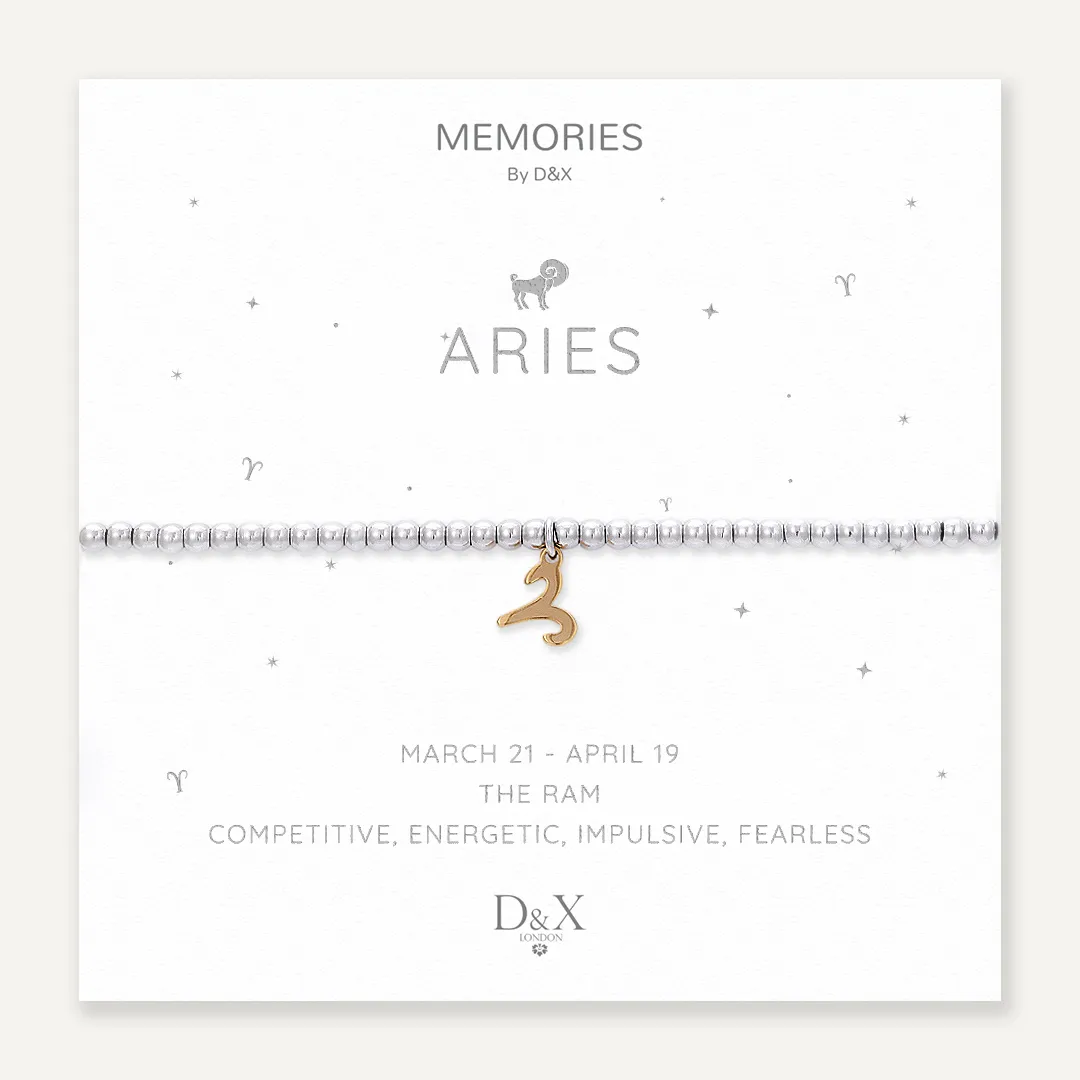 Memories: "ARIES" | The Ram Bracelet | White Gold & 18K Gold-Plated