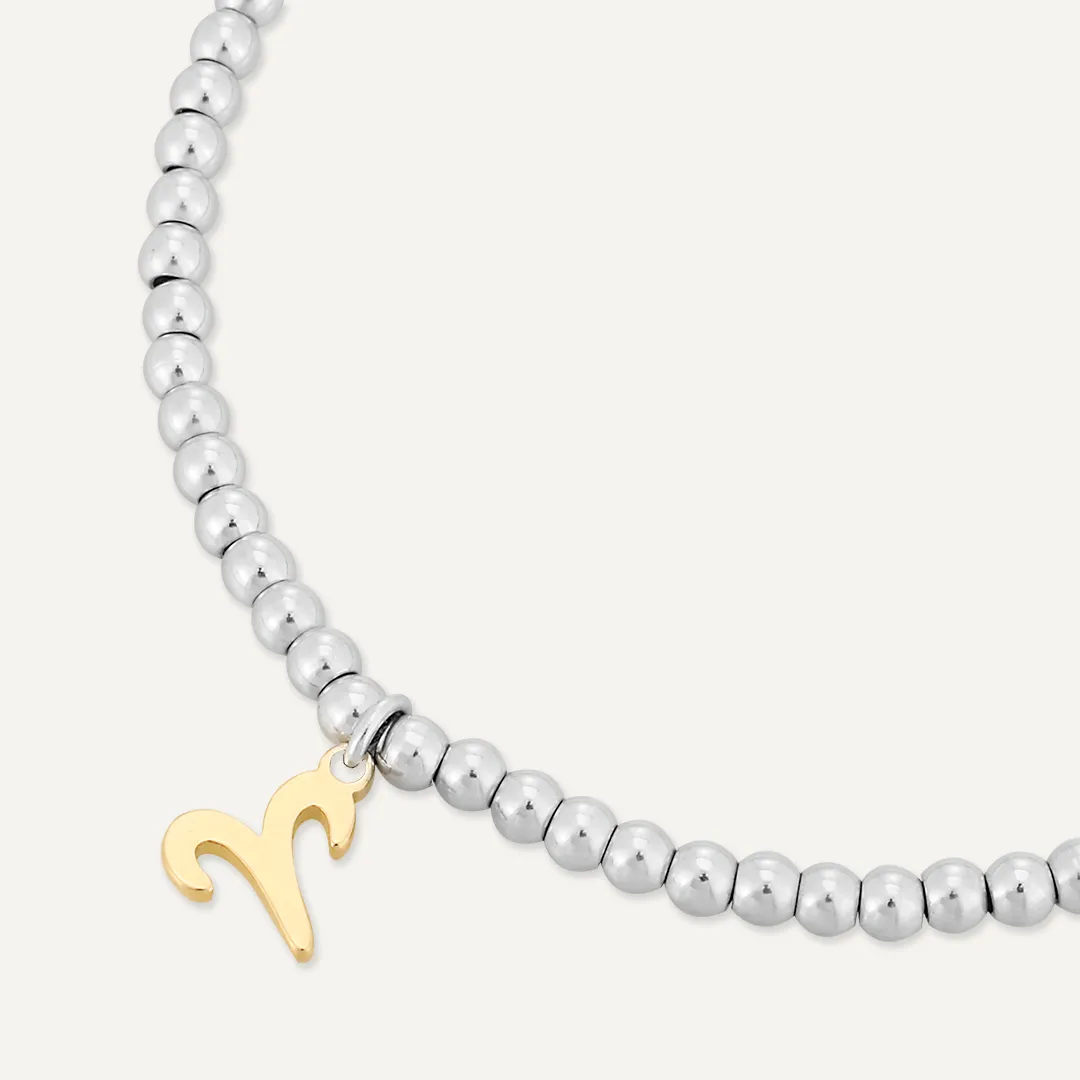 Memories: "ARIES" | The Ram Bracelet | White Gold & 18K Gold-Plated