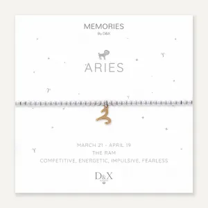 Memories: "ARIES" | The Ram Bracelet | White Gold & 18K Gold-Plated