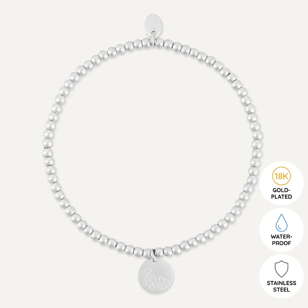 Memories: "FEBRUARY" | Violet Bracelet | White Gold-Plated