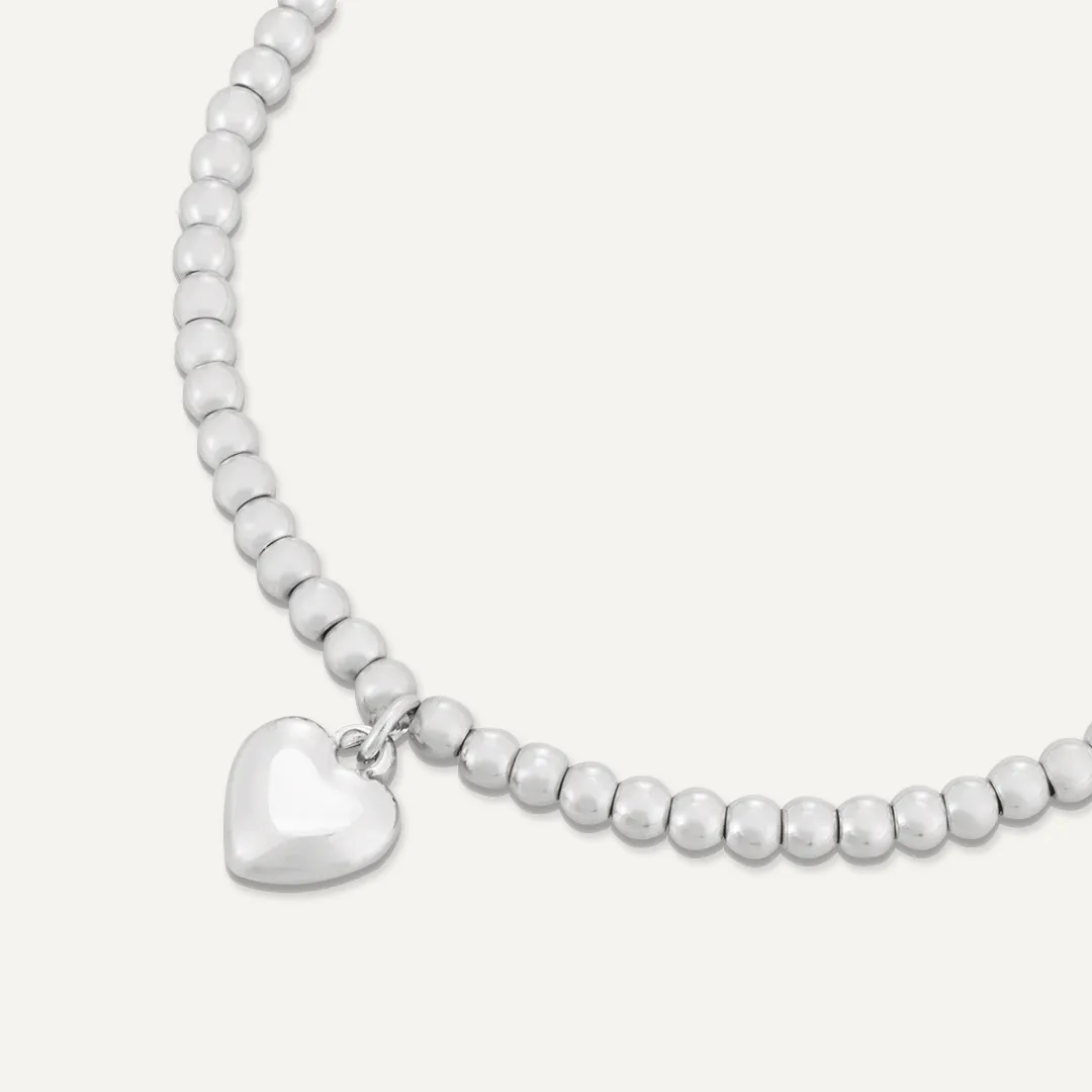 Memories: "HAPPY BIRTHDAY" | Heart Bracelet | White Gold-Plated