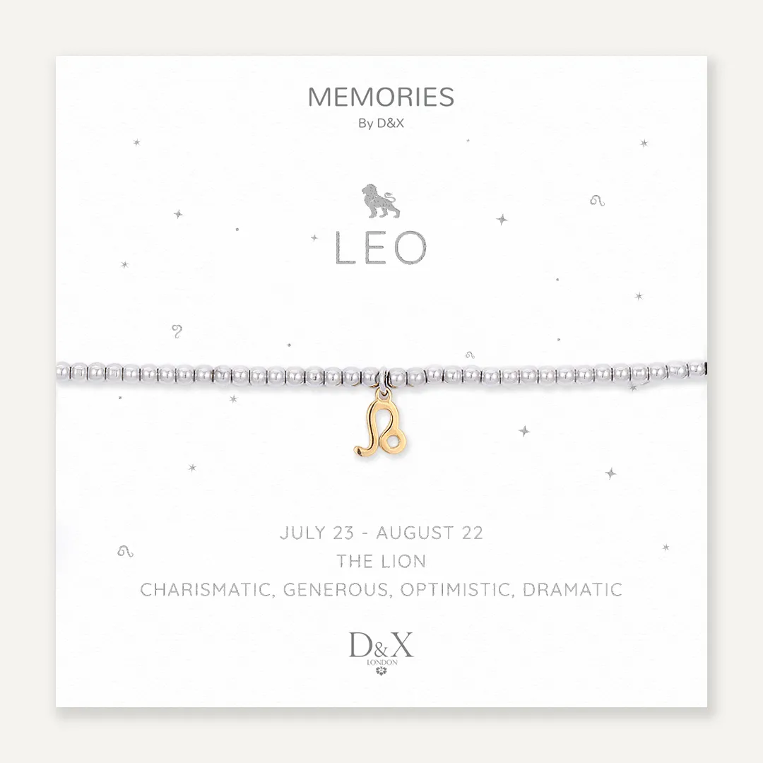 Memories: "LEO" | The Lion Bracelet | White Gold & 18K Gold-Plated