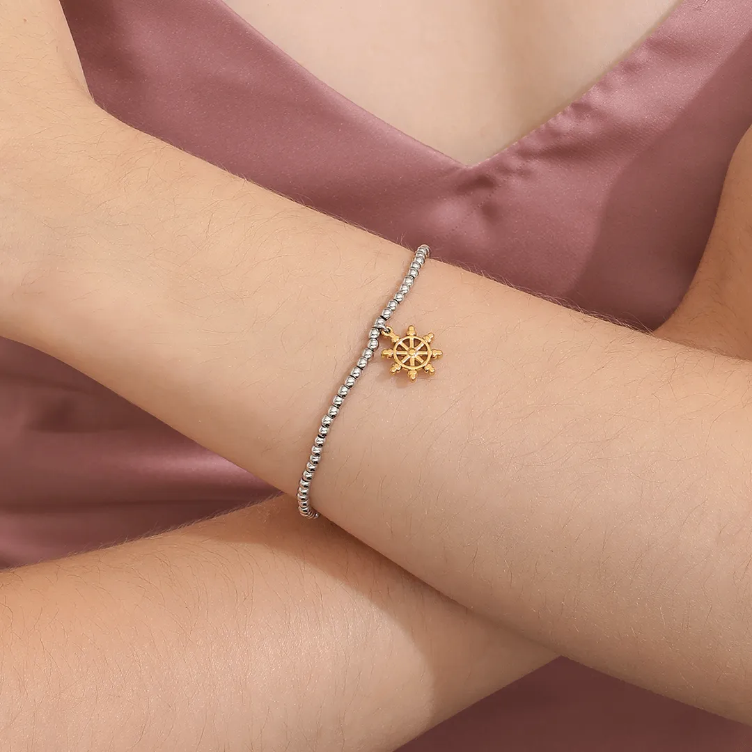 Memories: "TAKE THE HELM…" | Helm Bracelet | White Gold & 18K Gold-Plated