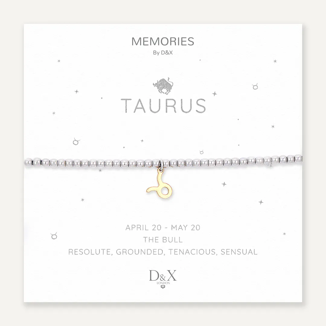 Memories: "TAURUS" | The Bull Bracelet | White Gold & 18K Gold-Plated