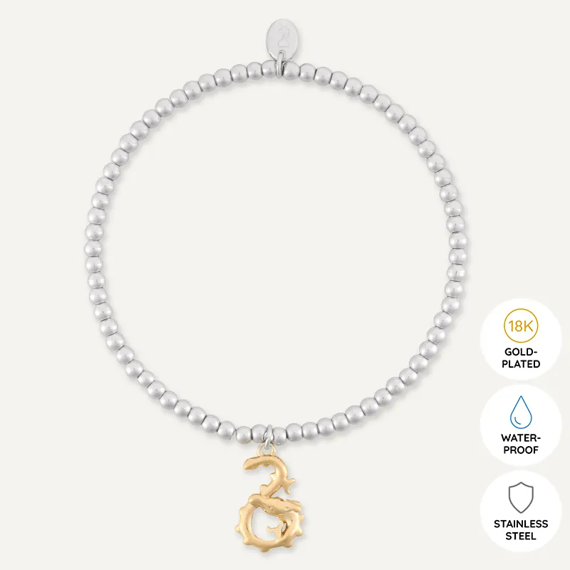 Memories: "YEAR OF THE DRAGON" | Dragon Bracelet | White Gold & 18K Gold-Plated