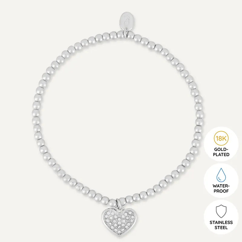 Memories: "YOU'RE SPECIAL" | Heart Bracelet | White Gold-Plated