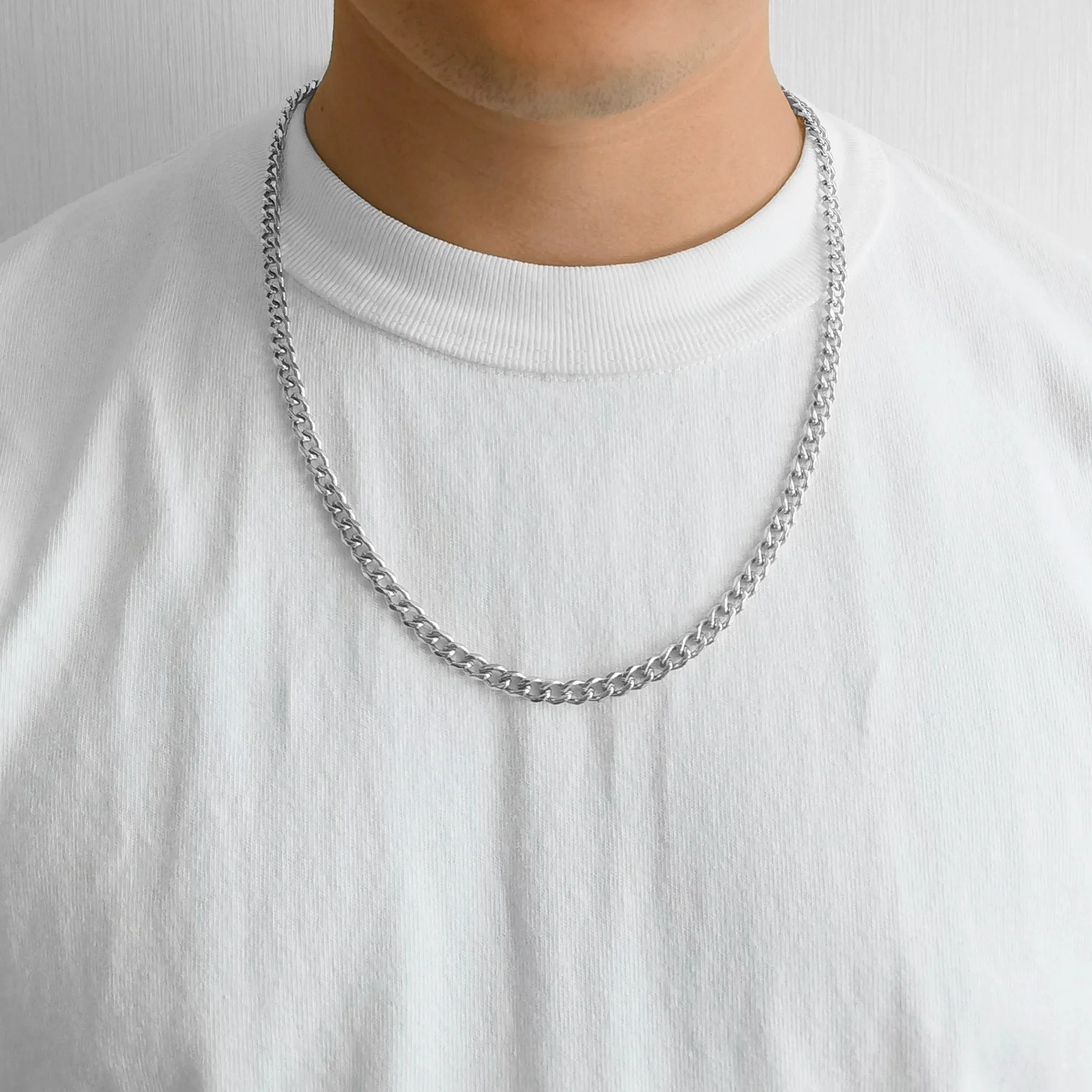 Men's 6mm Stainless Steel 18-24 Inch Cuban Curb Chain Necklace