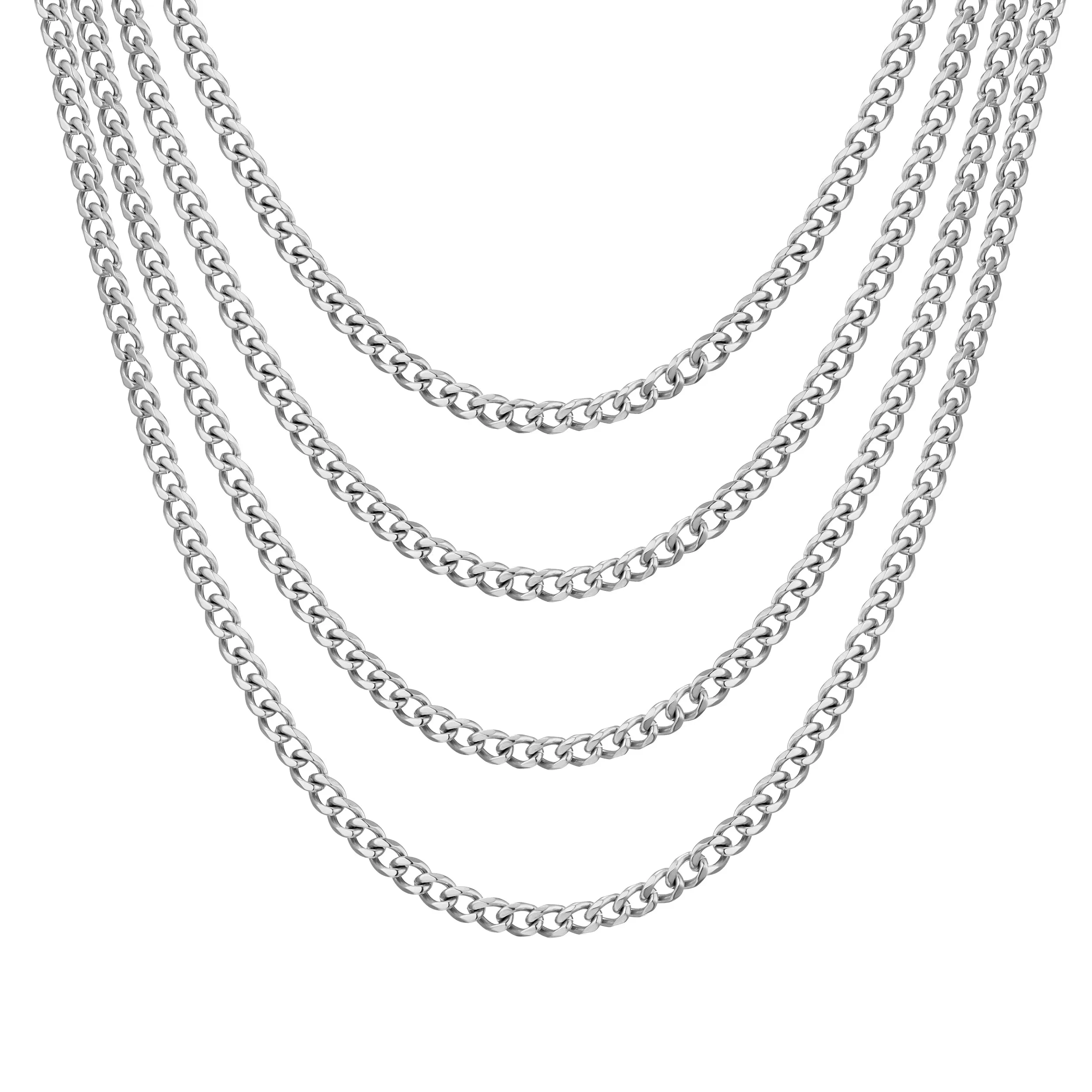 Men's 6mm Stainless Steel 18-24 Inch Cuban Curb Chain Necklace