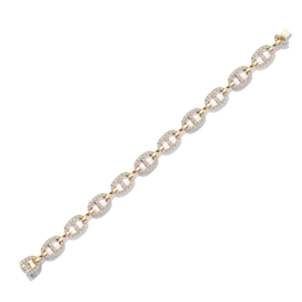 Orchid Gems Diamond Anchor Link Bracelet