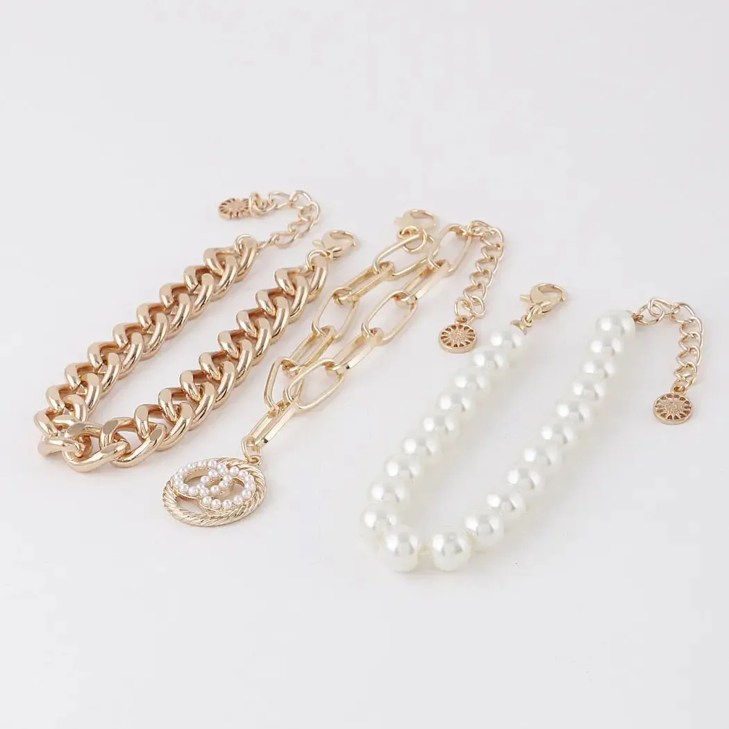 Pearl Multi Chain Bracelets