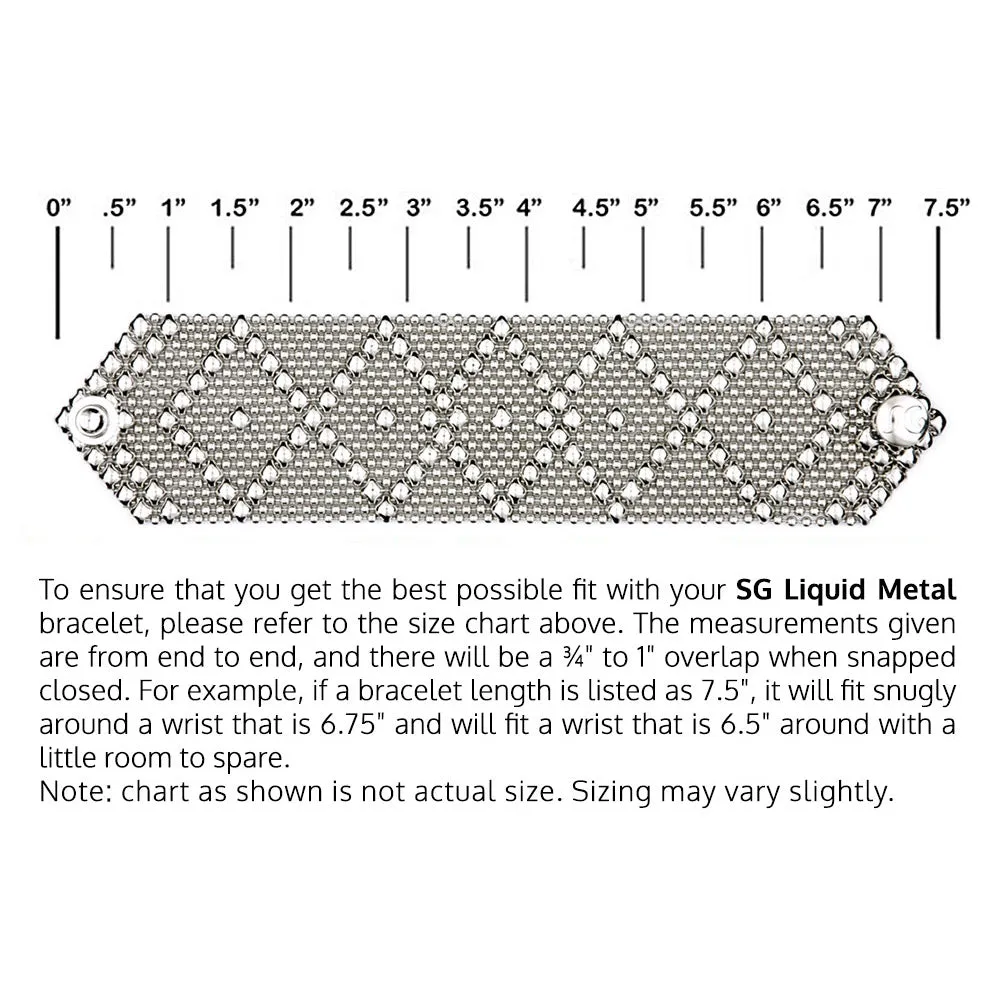SG Liquid Metal CMB3-N (Chrome Finish) Bracelet by Sergio Gutierrez