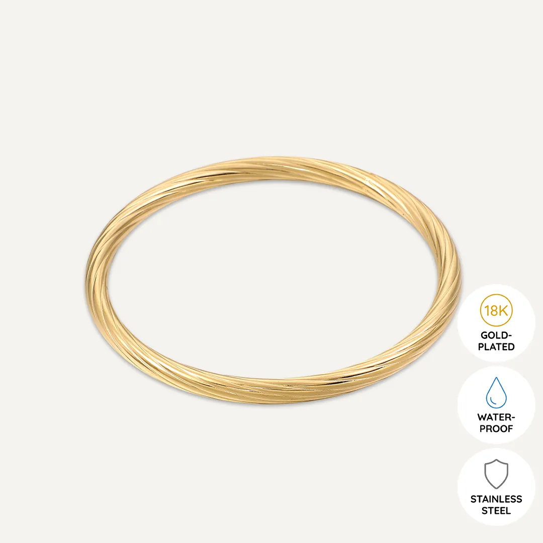 Vibes | Dazzling Harmony Fixed Size Bracelet | 18K Gold-Plated