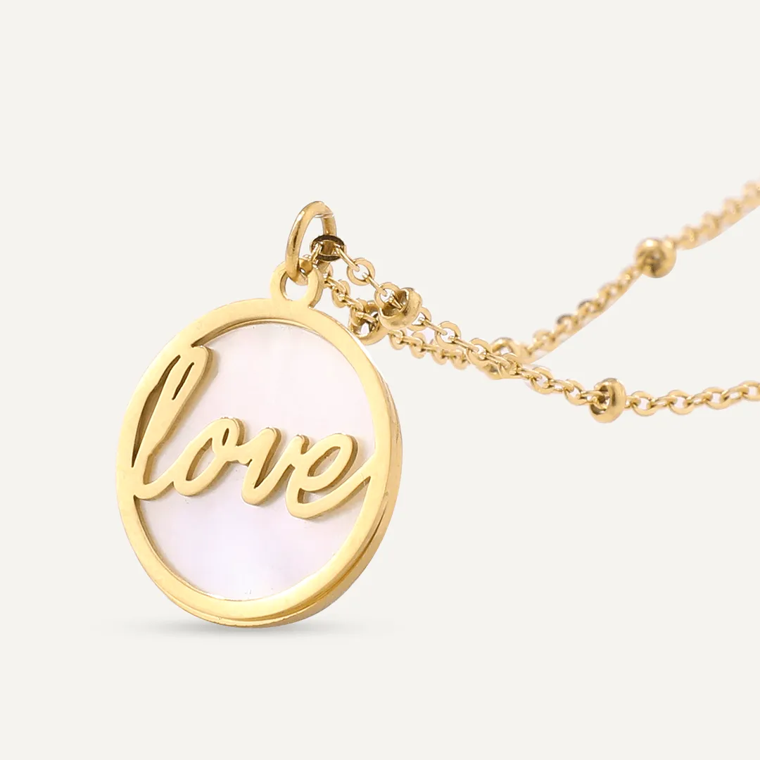 Vibes | Eternal Love Script Necklace | 18K Gold-Plated