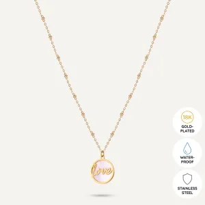 Vibes | Eternal Love Script Necklace | 18K Gold-Plated