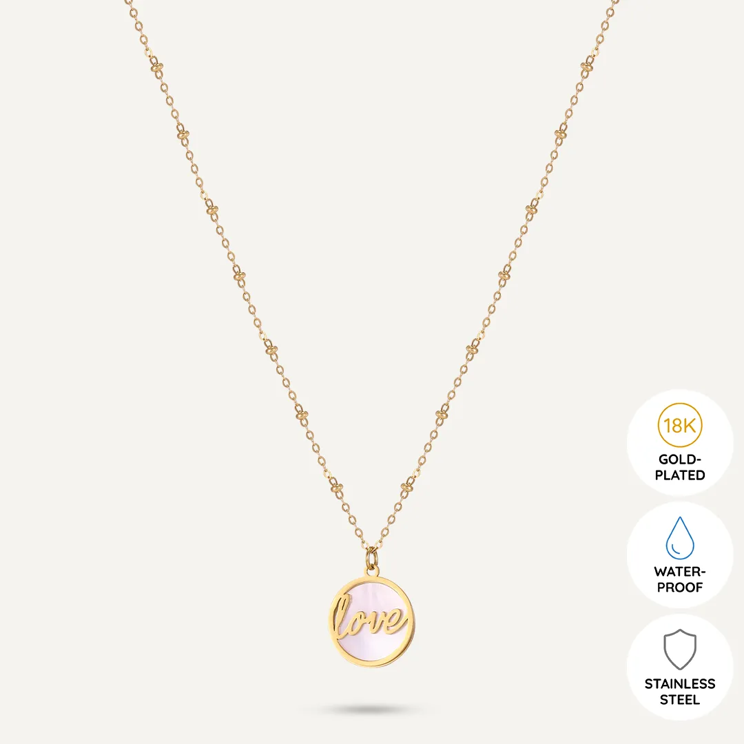 Vibes | Eternal Love Script Necklace | 18K Gold-Plated