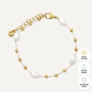 Vibes | Pearl Harmony Clasp Bracelet | 18K Gold-Plated