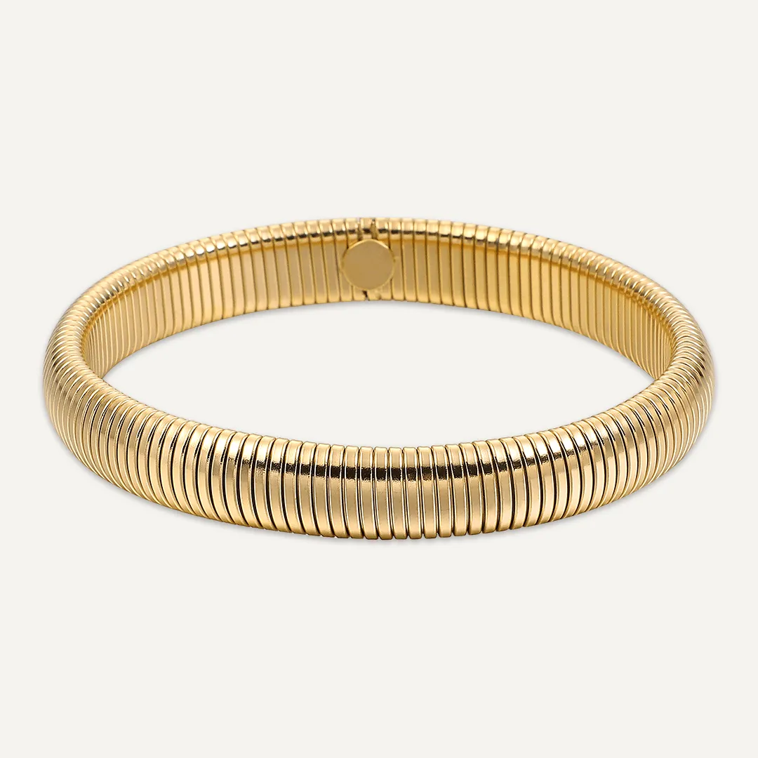 Vibes | Radiant Ridge Fixed Size Bracelet | 18K Gold-Plated